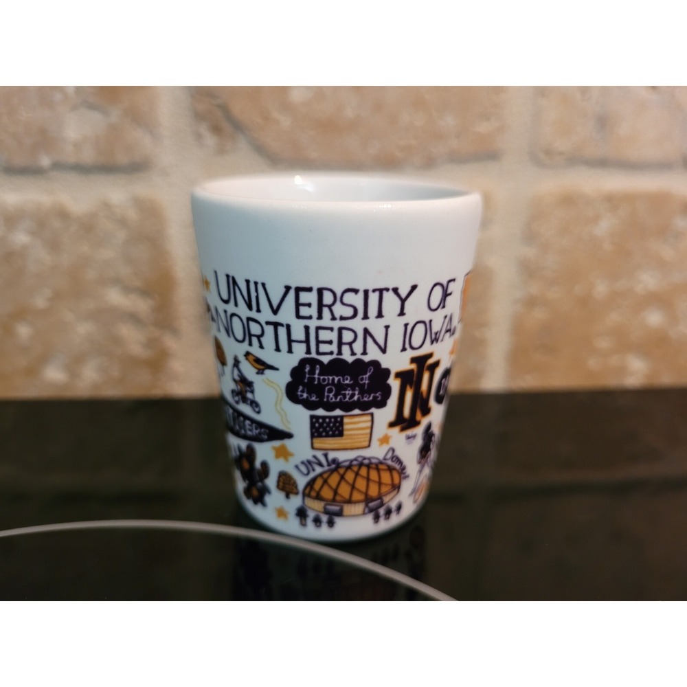 Julia Gash Varsity Matte Ceramic 2oz Shot Glass University Of Northern Iowa